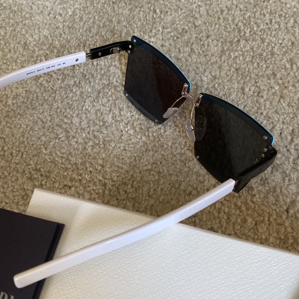 Prada 66 mm rectangular sunglasses with case - image 9